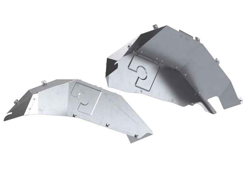 JL5111 – ARTEC INDUST Inner Fender, Aluminum Silver With Artec Logo Set Of 2